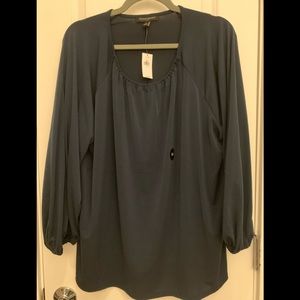 NWT — navy blue blouse